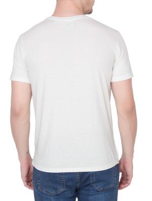 white cotton chest print tshirt - 14936185 - Standard Image - 3