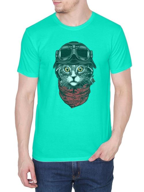 green cotton chest print tshirt - 14936186 - Standard Image - 1