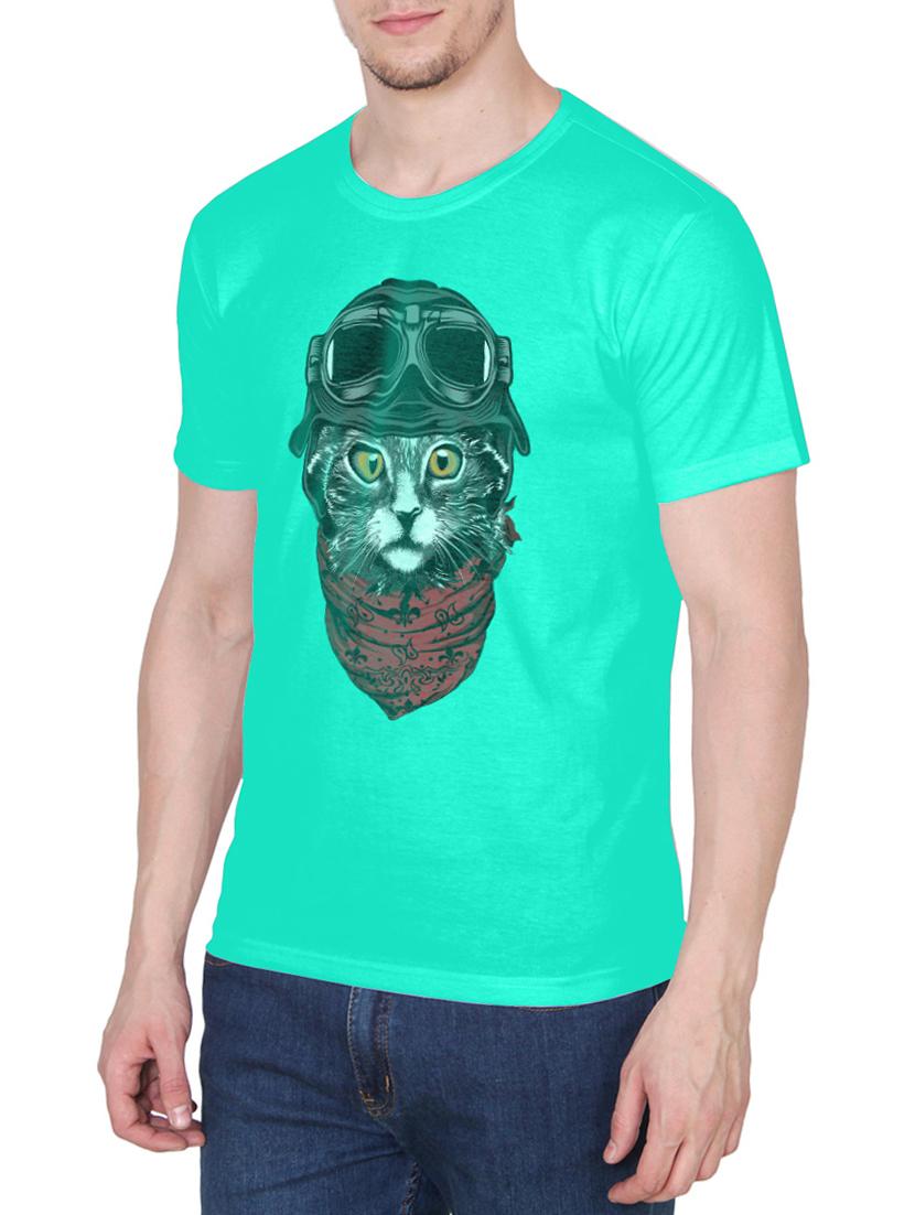 green cotton chest print tshirt - 14936186 - Zoom Image - 2