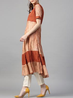 panel tiered kurta - 14936312 - Standard Image - 3