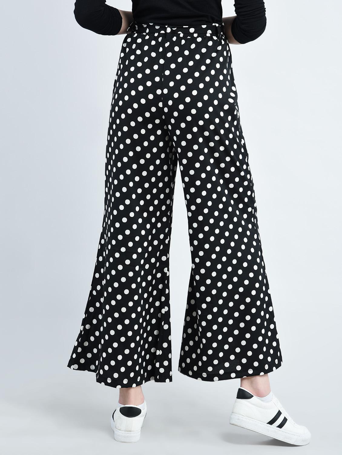 black printed crepe palazzo - 14936720 - Zoom Image - 3