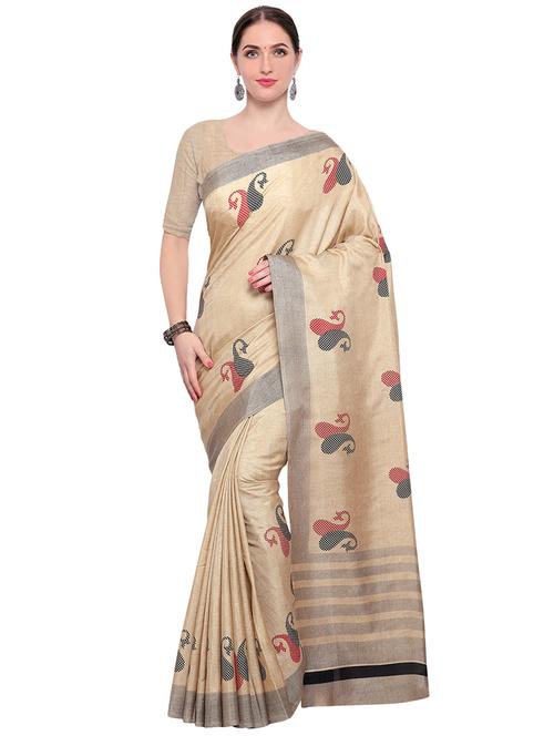 paisley printed saree with blouse - 14937178 - Very Small Image - 1