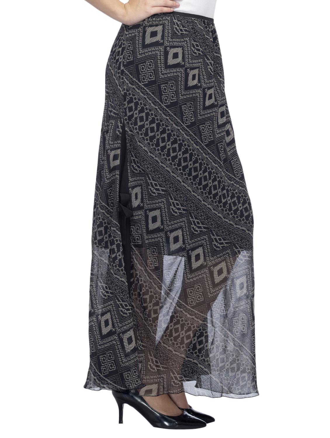 black printed maxi skirt - 14937206 - Zoom Image - 2