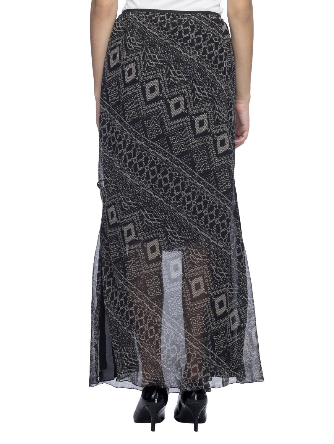 black printed maxi skirt - 14937206 - Zoom Image - 3