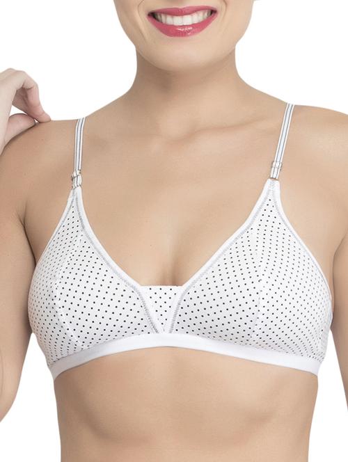 white blended knit minimizer bra - 14938590 - Standard Image - 1