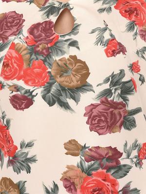 beige printed a-line dress - 14942103 - Standard Image - 4