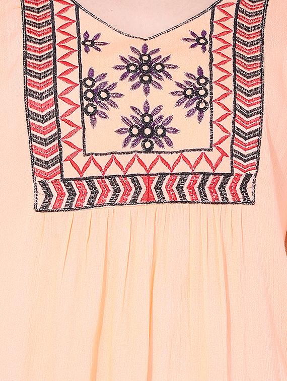 gathered detail embroidered top - 14944752 - Zoom Image - 4