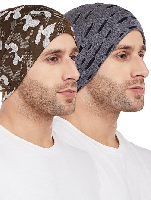 multi colored cotton beanies cap - 14945663 - Very Small Image - 1