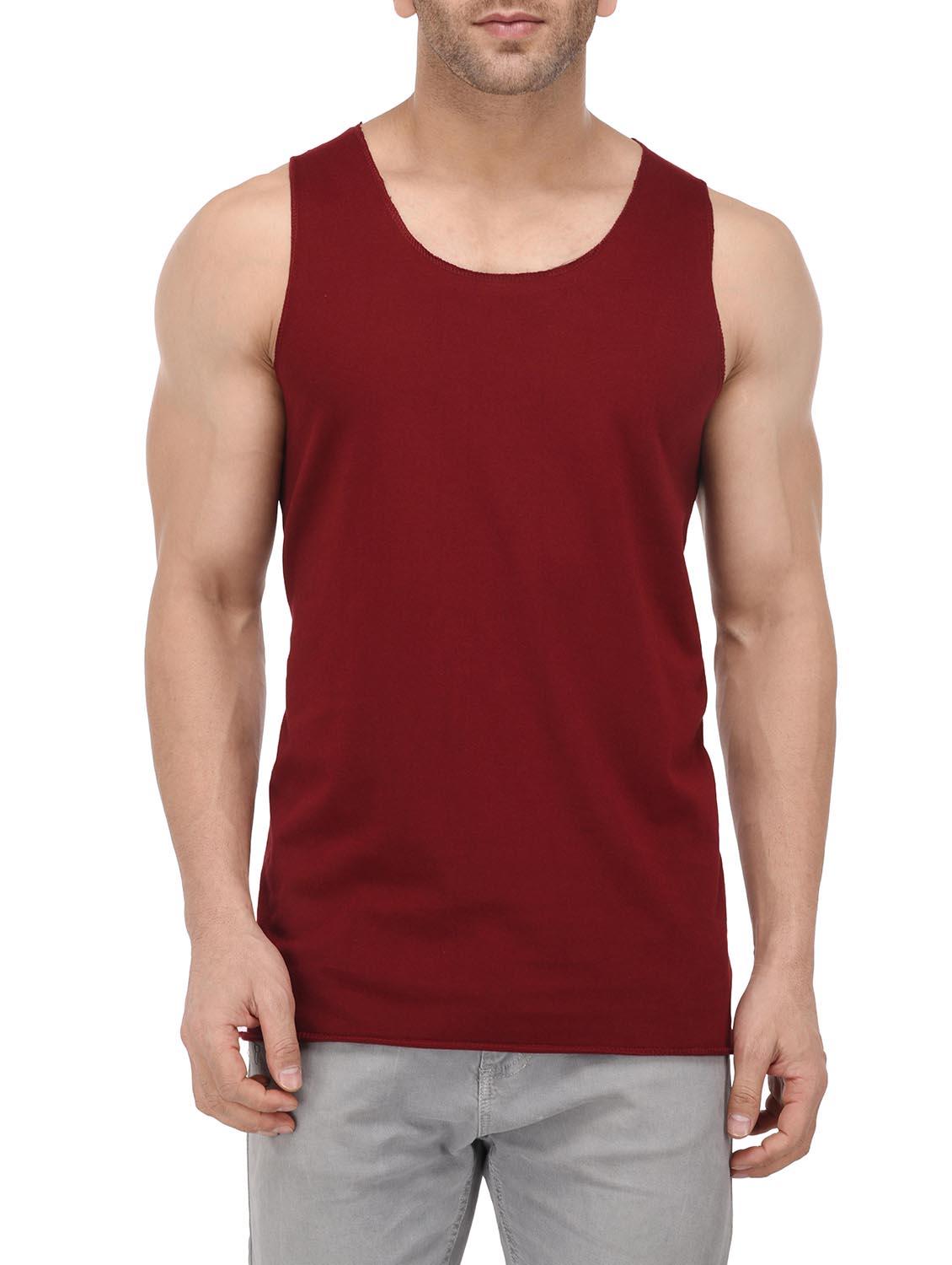 maroon cotton vest - 14946450 - Zoom Image - 1