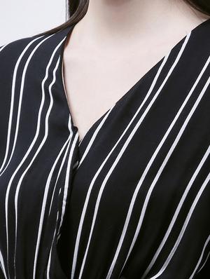 front knotted striped romper - 14946760 - Standard Image - 5