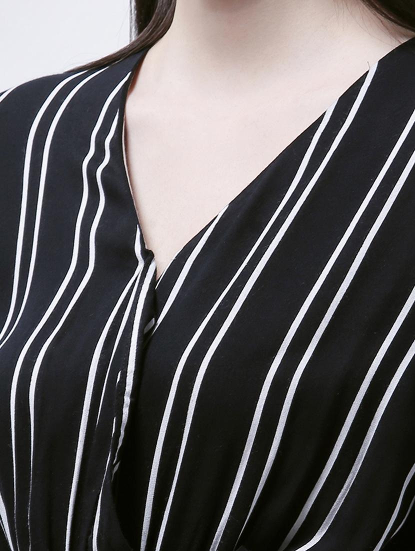 front knotted striped romper - 14946760 - Zoom Image - 5