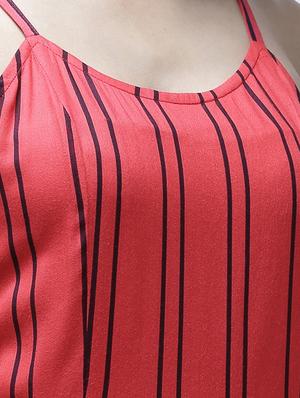 striped full leg cami jumpsuit - 14946761 - Standard Image - 4