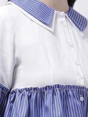 pin striped bell sleeved top - 14946762 - Standard Image - 4