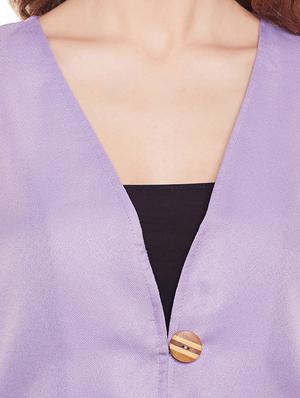 purple solid summer jacket - 14946772 - Standard Image - 4