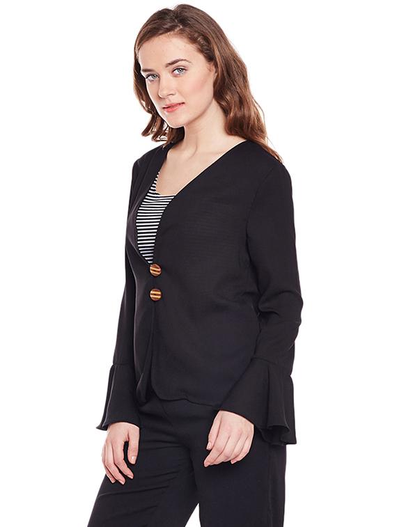 black solid summer jacket - 14946773 - Zoom Image - 2