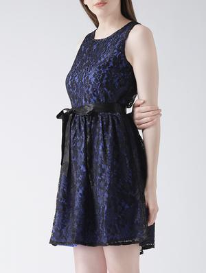 blue floral belted dress - 14947525 - Standard Image - 3