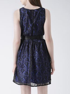 blue floral belted dress - 14947525 - Standard Image - 4