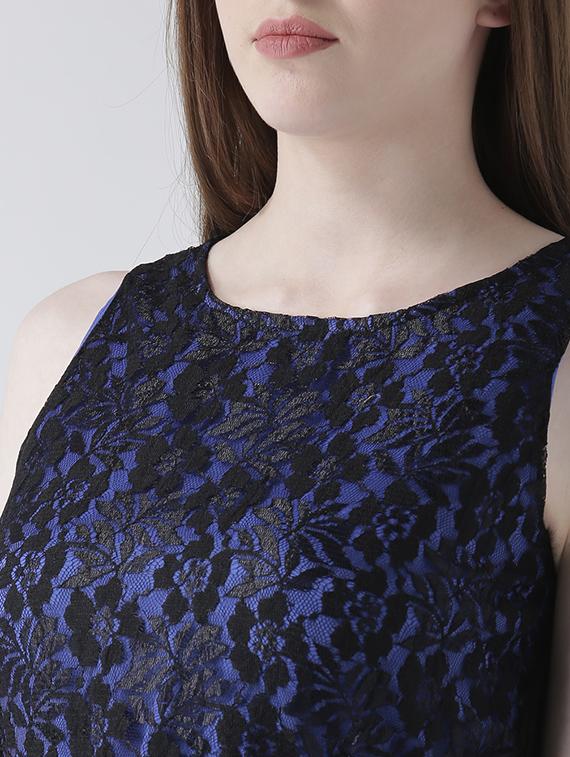 blue floral belted dress - 14947525 - Zoom Image - 5