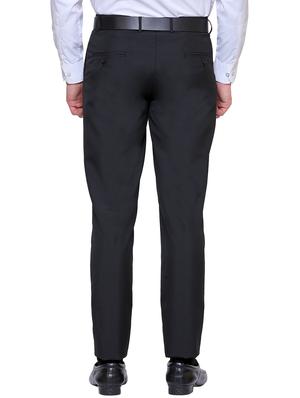 black polyester blend flat front formal trouser - 14947556 - Standard Image - 3