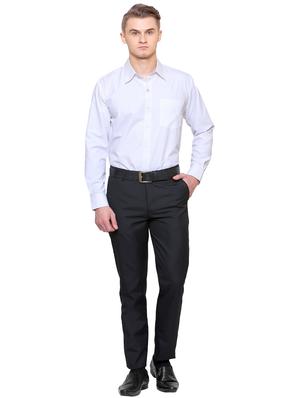 black polyester blend flat front formal trouser - 14947556 - Standard Image - 4