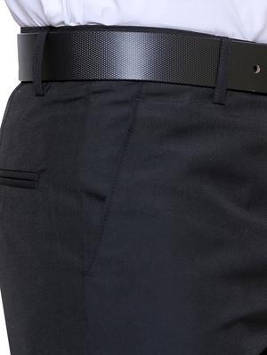black polyester blend flat front formal trouser - 14947556 - Standard Image - 5