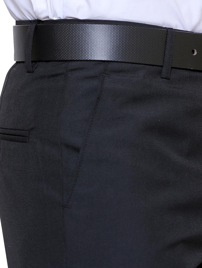 black polyester blend flat front formal trouser - 14947556 - Zoom Image - 5