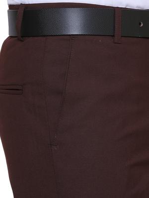 brown polyester blend flat front formal trouser - 14947658 - Standard Image - 5