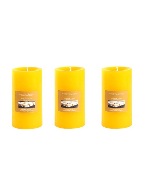 set of 3 lemon bar 6 inch pillar candles - 14948745 - Standard Image - 1