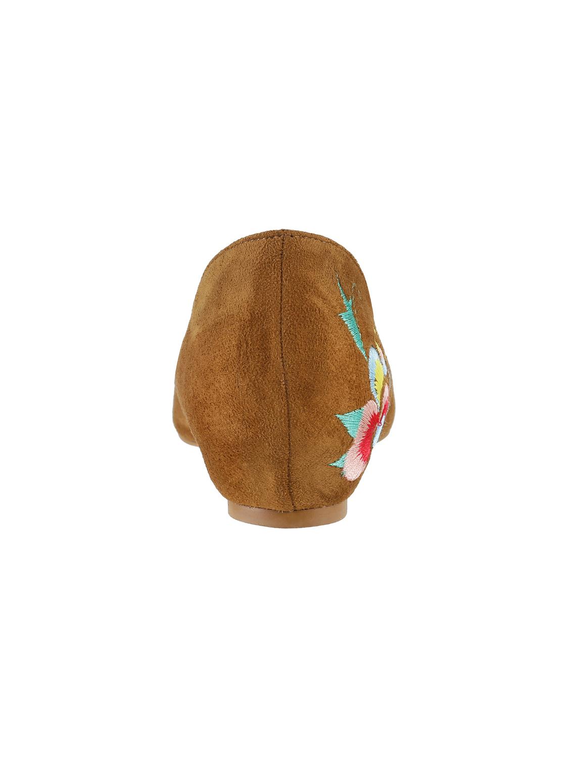 tan faux leather slip on ballerina - 14949184 - Zoom Image - 3