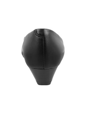 black faux leather slip on formal shoes - 14949275 - Standard Image - 3
