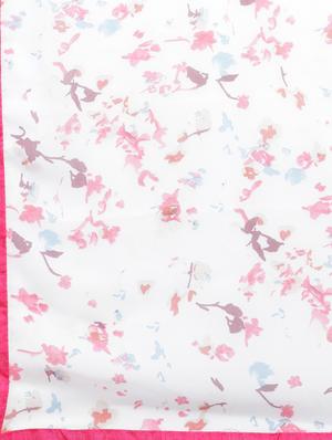 pink georgette printed saree with blouse - 14952992 - Standard Image - 3