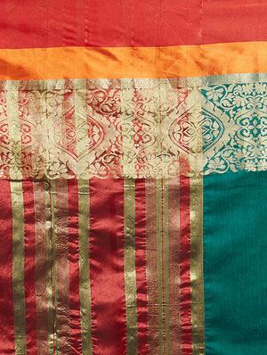 green cotton silk woven saree with blouse - 14954360 - Standard Image - 5