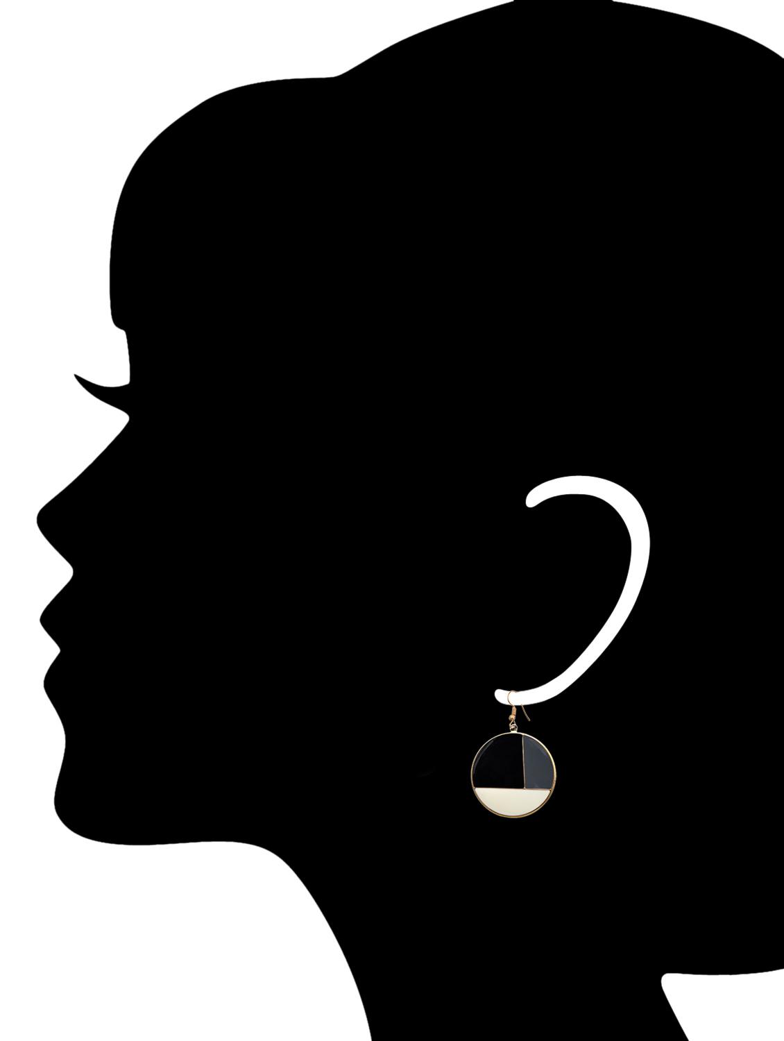 black metal drop earrings - 14954848 - Zoom Image - 2