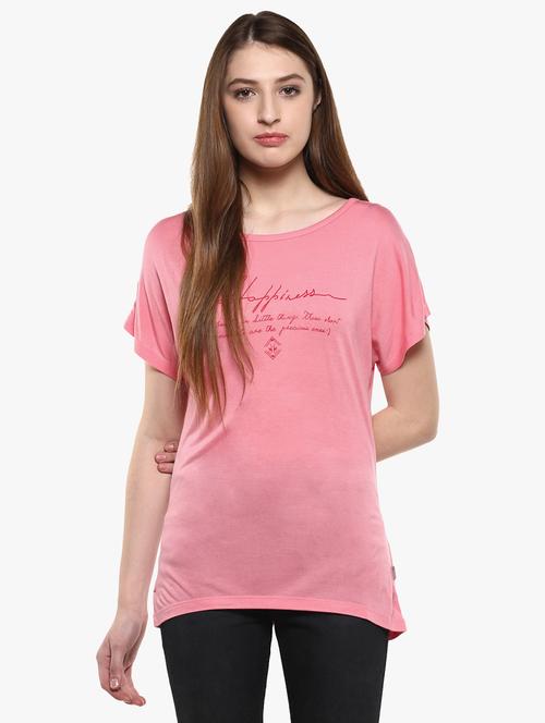 pink graphic printed tee - 14954949 - Standard Image - 1