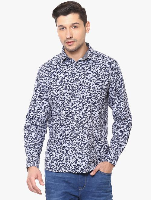 blue cotton casual shirt - 14955088 - Standard Image - 1