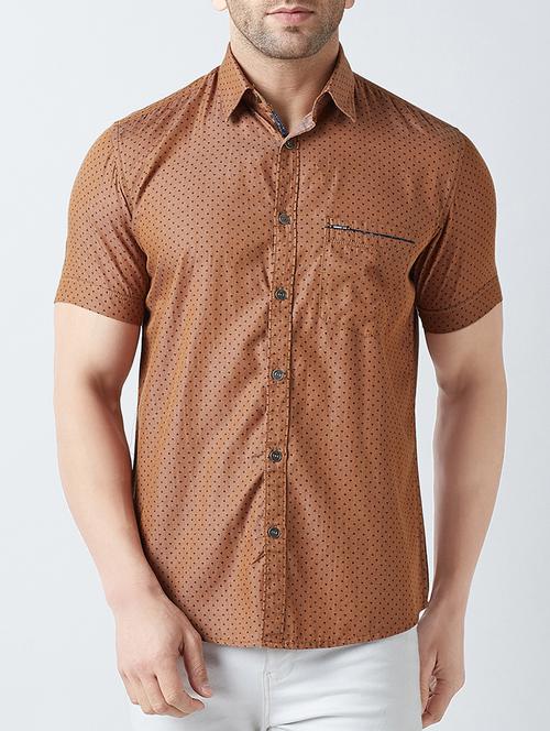 navy blue cotton casual shirt - 14955180 - Standard Image - 1