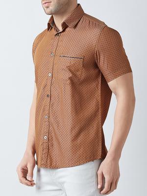 navy blue cotton casual shirt - 14955180 - Standard Image - 2