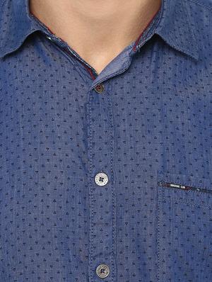 blue cotton casual shirt - 14955181 - Standard Image - 4