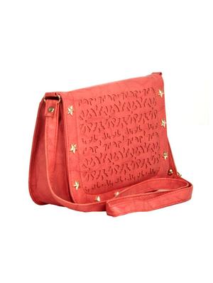 pink leatheette(pu)r regular sling bag - 14956643 - Standard Image - 4