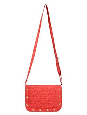 pink leatheette(pu)r regular sling bag - 14956643 - Standard Image - 5