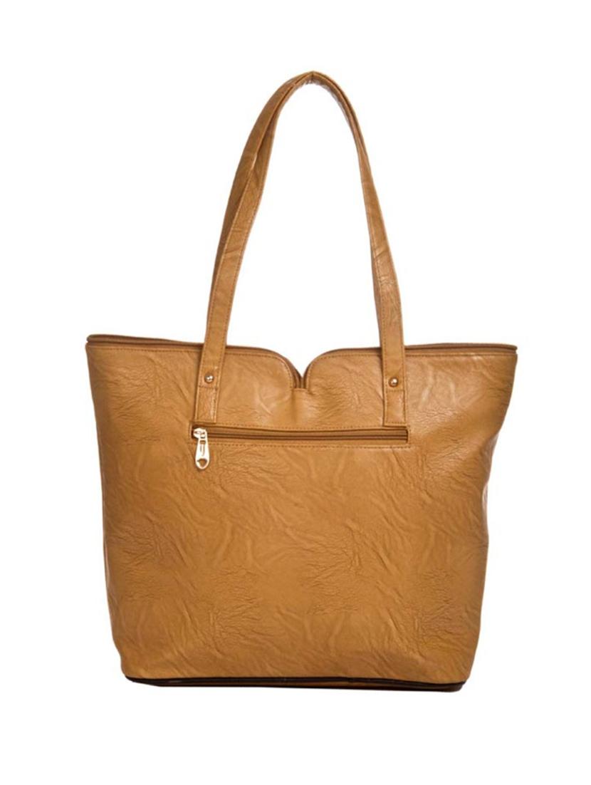 beige leatherette(pu) regular handbag - 14956656 - Zoom Image - 2