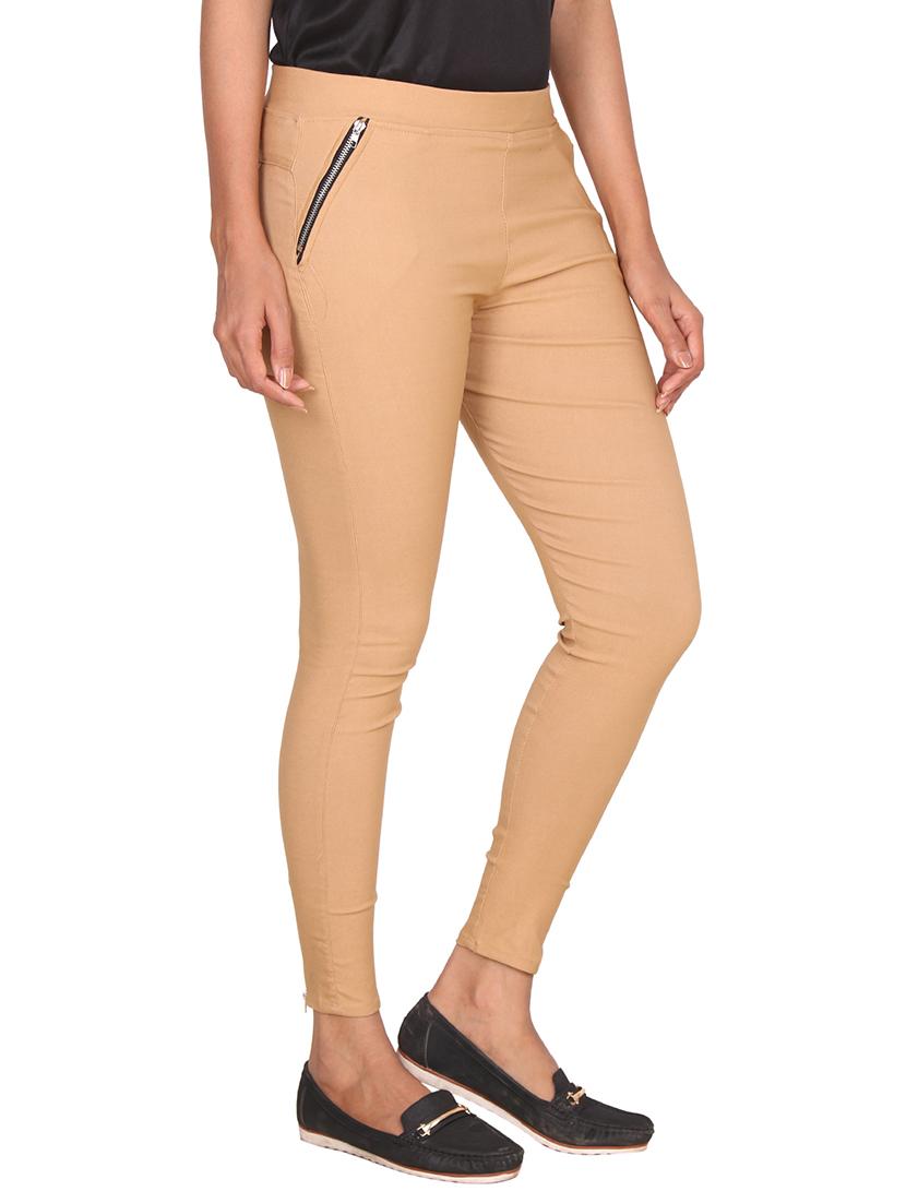 beige cotton jeggings - 14959534 - Zoom Image - 2