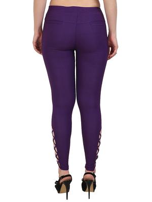 purple cotton jeggings - 14959538 - Standard Image - 3
