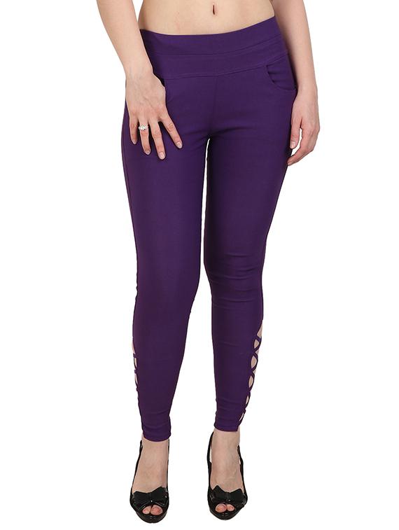 purple cotton jeggings - 14959538 - Zoom Image - 1