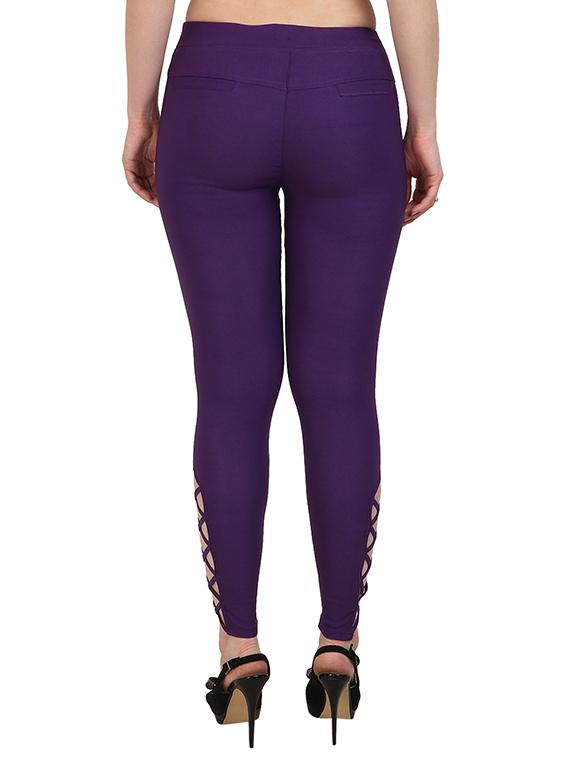 purple cotton jeggings - 14959538 - Zoom Image - 3