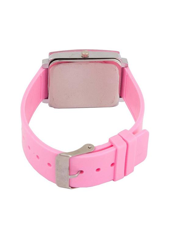 jay creation pink rectangle dial watch - 14959555 - Zoom Image - 3