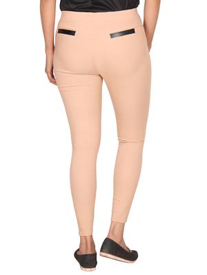 beige cotton jeggings - 14959777 - Standard Image - 3