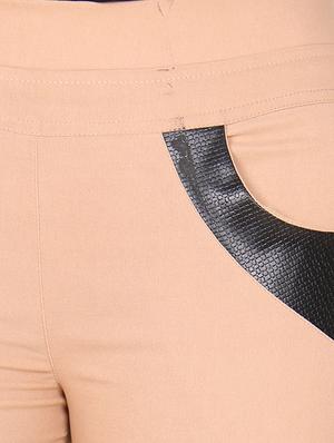 beige cotton jeggings - 14959777 - Standard Image - 4
