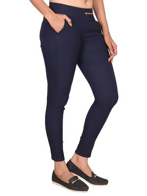 navy blue cotton jeggings - 14959778 - Standard Image - 2