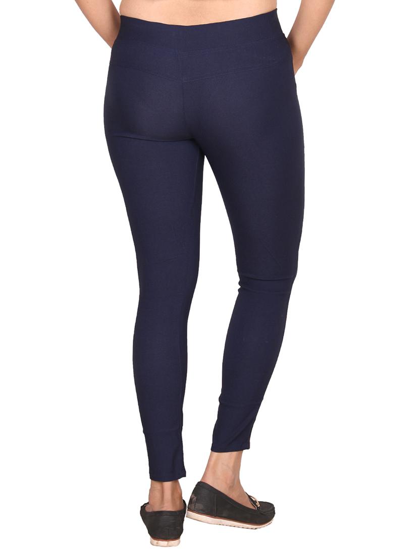 navy blue cotton jeggings - 14959778 - Zoom Image - 3